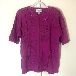 Vintage Pink Cottagecore Sweater